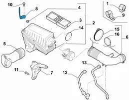 Alfa Romeo Stelvio Support, boîtier de filtre à air 50535239