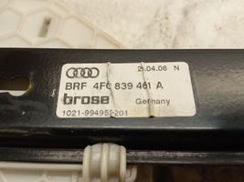 Audi A6 S6 C6 4F Mechanizm podnoszenia szyby tylnej bez silnika 4F0839461A