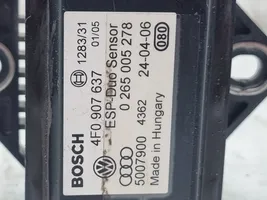 Audi A6 S6 C6 4F ESP Drehratensensor Querbeschleunigungssensor 4F0907637