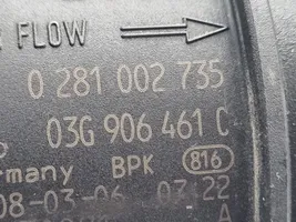 Volkswagen PASSAT B6 Przepływomierz masowy powietrza MAF 03G906461C