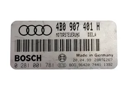 Audi A6 S6 C5 4B Calculateur moteur ECU 4B0907401H