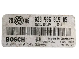 Volkswagen PASSAT B5.5 Moottorin ohjainlaite/moduuli 038906019DS