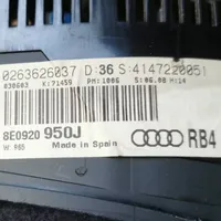 Audi A4 S4 B6 8E 8H Compteur de vitesse tableau de bord 8E0920950J