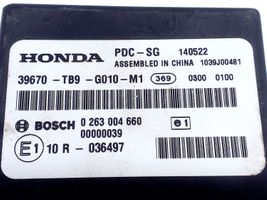 Honda Civic IX Pysäköintitutkan (PCD) ohjainlaite/moduuli 39670TB9G010M1