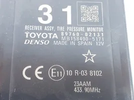 Toyota Auris E180 Steuergerät Reifendruckkontrolle RDK 8976002131