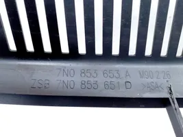 Volkswagen Sharan Front bumper upper radiator grill 7N0853653A