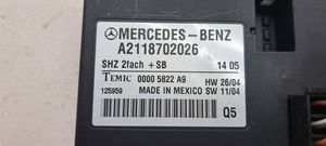 Mercedes-Benz CLS C219 Modulo di controllo sedile A2118702026