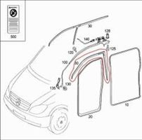 Mercedes-Benz Vito Viano W639 Takaluukun kumitiiviste 