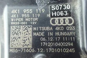 Audi A7 S7 4K8 Tringlerie et moteur d'essuie-glace avant 4K1955023