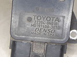 Toyota Avensis T250 Ilmamassan virtausanturi 222040N010