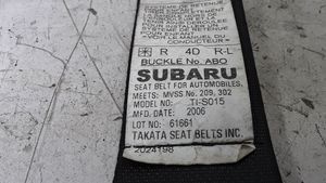 Subaru Legacy Cintura di sicurezza posteriore 61661