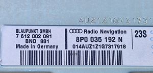 Audi A3 S3 A3 Sportback 8P Radio/CD/DVD/GPS-pääyksikkö 8P0035192N