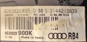 Audi A4 S4 B6 8E 8H Tachimetro (quadro strumenti) 8E0920900K