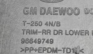 Chevrolet Aveo Takaoven verhoilu 96649749
