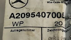 Mercedes-Benz CLK A209 C209 Priekšējo durvju vadu instalācija A2095407005