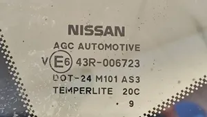 Nissan Qashqai Aizmugurējais virsbūves sānu stikls E643R006723