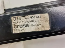 Audi A4 S4 B8 8K Mechanizm podnoszenia szyby tylnej bez silnika 8K0839461