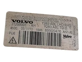 Volvo S60 Lampa przednia 31299991