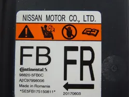 Nissan Micra K14 Centralina/modulo airbag 98820-5fb0c