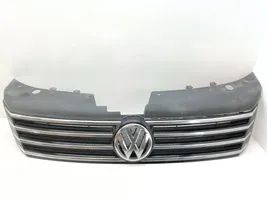 Volkswagen PASSAT B7 Grille calandre supérieure de pare-chocs avant 3AA853653