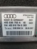 Audi A4 S4 B7 8E 8H Modulo di controllo comandi vocali 4E0035753A