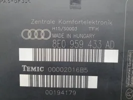 Audi A4 S4 B6 8E 8H Komforto modulis 8E0959433AD