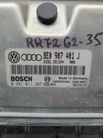 Audi A4 S4 B6 8E 8H Moottorin ohjainlaite/moduuli 8E0907401J