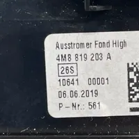 Audi Q8 Takaosan ilmakanavan tuuletussuuttimen ritilä 4M8819203A