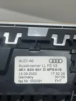 Audi A6 S6 C8 4K Kojelaudan sivutuuletussuuttimen kehys 4K1820901D