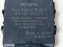 Toyota Auris 150 Pysäköintitutkan (PCD) ohjainlaite/moduuli 8934002020
