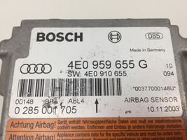 Audi A8 S8 D3 4E Turvatyynyn ohjainlaite/moduuli 4E0959655G