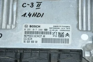 Citroen C3 Komputer / Sterownik ECU silnika 9666986880