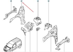 Renault Kangoo II (B) Pilarin verhoilu (ulkopuolinen) 7782799099