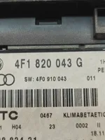 Audi A6 S6 C6 4F Gaisa kondicioniera / klimata kontroles / salona apsildes vadības bloks (salonā) 4F1820043G