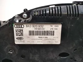 Audi A4 Allroad Tachimetro (quadro strumenti) 8K0920932