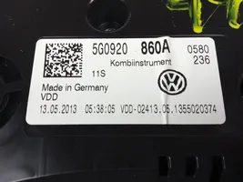 Volkswagen Golf SportWagen Compteur de vitesse tableau de bord 5G0920860A