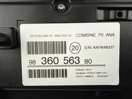 Peugeot 208 Compteur de vitesse tableau de bord 9836056380