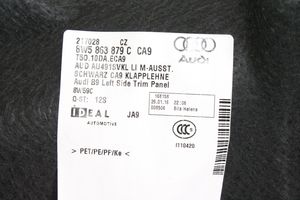 Audi A4 S4 B9 Apatinis, bagažinės šono, apdailos skydas 8W5863879C