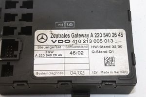 Mercedes-Benz S W220 Gateway valdymo modulis A2205402645