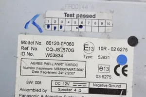 Toyota Verso Panel / Radioodtwarzacz CD/DVD/GPS 861200F060