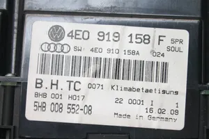 Audi A8 S8 D3 4E Interrupteur ventilateur 4E0919158F