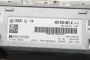 Audi A8 S8 D3 4E Radio/CD/DVD/GPS-pääyksikkö 4E0035061A