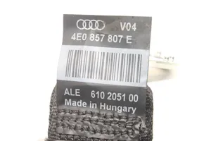 Audi A8 S8 D3 4E Keskipaikan turvavyö (takaistuin) 4E0857807E