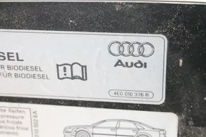 Audi A8 S8 D3 4E Tappo cornice del serbatoio 