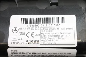 Mercedes-Benz CLA C118 X118 Matkustajan turvatyyny A1778602601