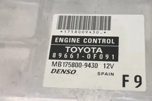 Toyota Corolla Verso E121 Kit calculateur ECU et verrouillage 896610F091