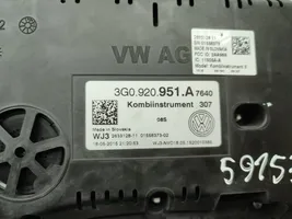 Volkswagen PASSAT B8 Spidometras (prietaisų skydelis) 3G0920951A