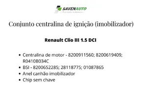 Renault Clio III Module de commande marche/arrêt 