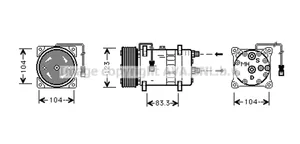 Peugeot 405 Compresseur de climatisation 6453H6