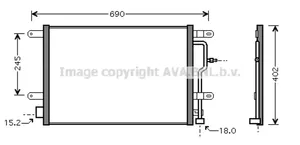 Audi A4 S4 B6 8E 8H Radiatore di raffreddamento A/C (condensatore) 8E0260403D